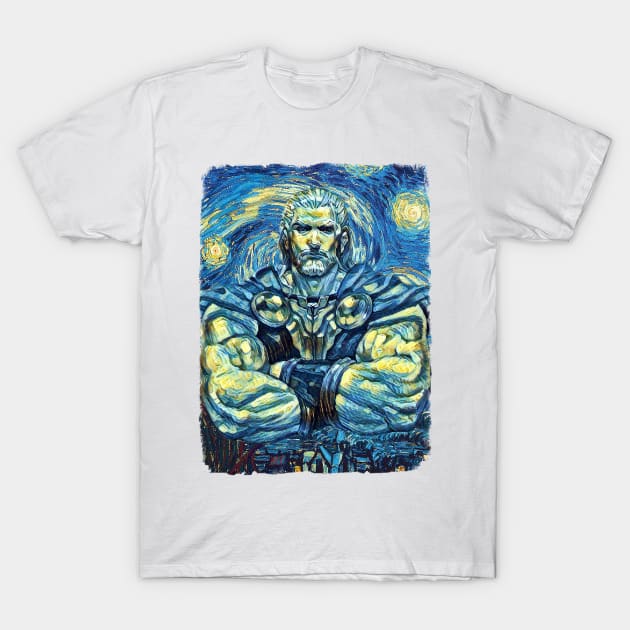 Mighty THOR Van Gogh Style T-Shirt by todos